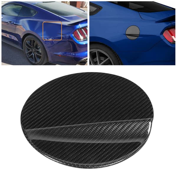 Kolfiber Gas Bränsle Dörrlås Bilmodifiering Passar Ford Mustang 2014-2019