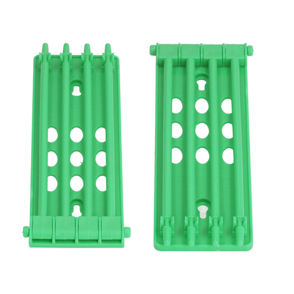 4 stk Duebenring Stativ 4 Kolonne Design Stor Kapacitet Væghængt Sikker Holder Plast Papegøje Benring Holder Grøn