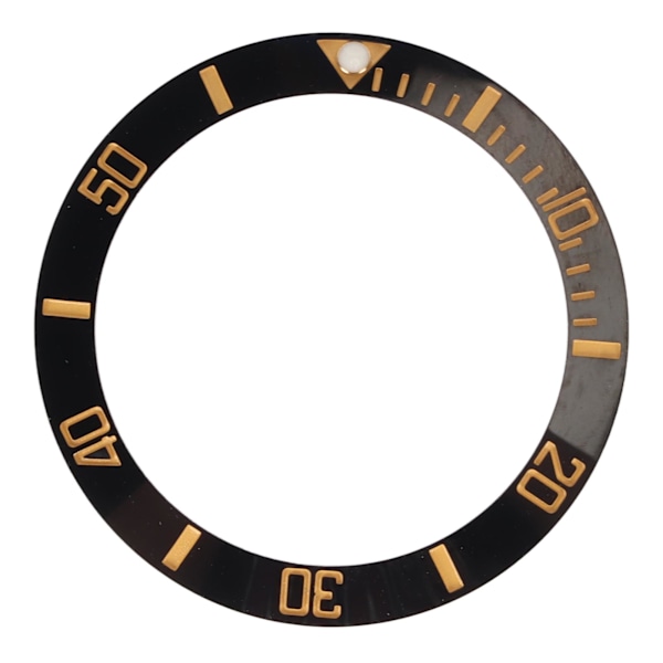 40 mm diameter klocka Insert Ring Clear Scale Luminous Keramic Replacement Bezel Insert Gold Character Black Back