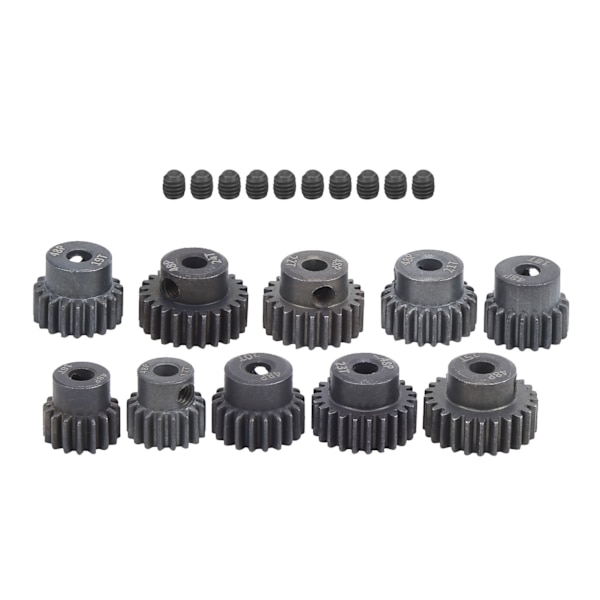 10 st/set 16T-25T 7075 48P stål RC bilmotor kugghjul för 1/8 1/10 borstlös motor