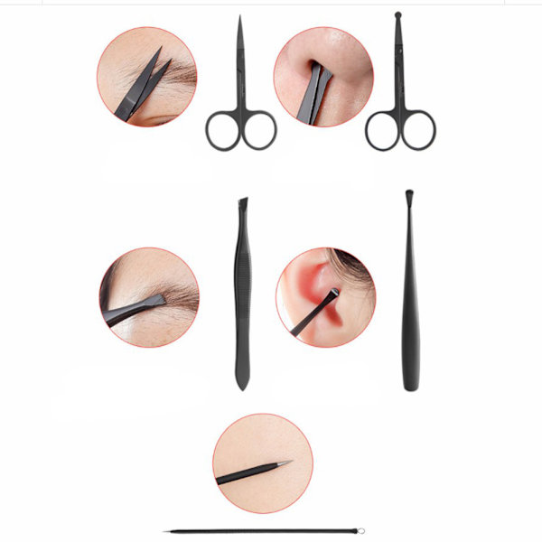 8 st Nagelklipper Set Professionell Effektiv Säker Nagelklippare Pedikyr Set för hemresor