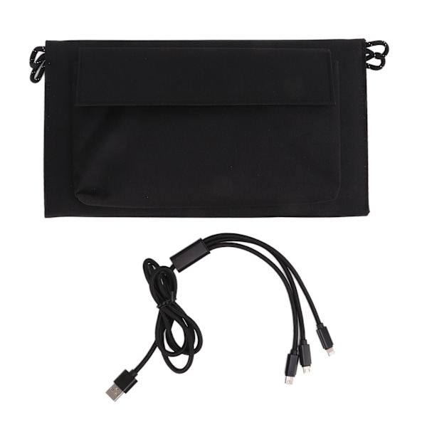 Bärbar solpanel 20W hopfällbar solpanel batteriladdare flexibel för utomhuscamping vandring picknick