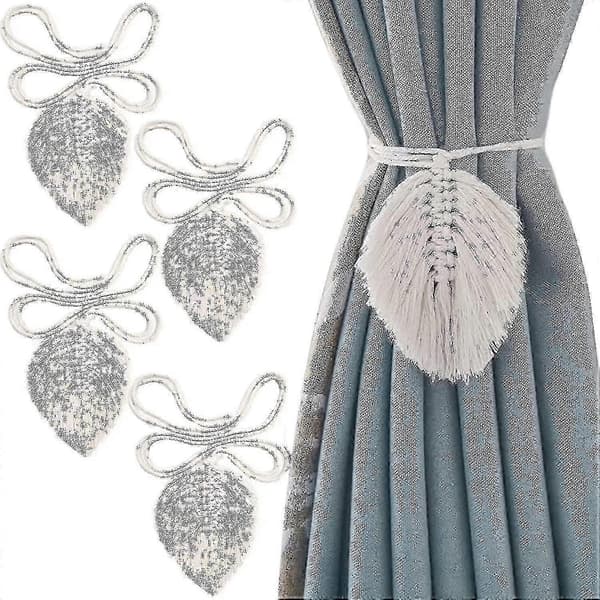 stykker gardinfester Boho gardinholdere i bomullstau