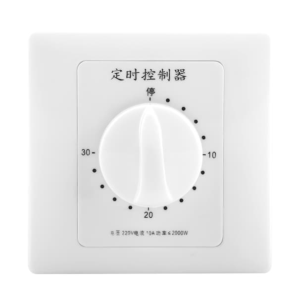 220V Water Pump Timer Mechanical Countdown Indoor Intelligent Time Switch (30 Minutes)