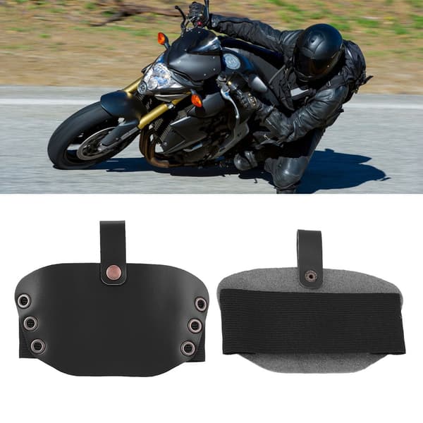 High Quality PU Material Motorcycle Shift Guard Shoes Boots Protector Cover (Black)