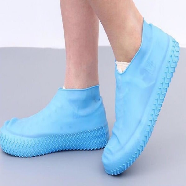 Vattentäta skoöverdrag i silikon, halkskydd för sko, Återanvändbara överdragsskor för män och kvinnor, tåliga regnstövlar