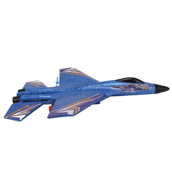 RC Airplane Model Easy Assembly 100m Flight Height Collision Prevention Remote Control Plane Toy Blue