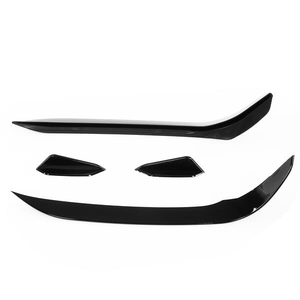 4 stk. Front Bumper Aero Kits Canards Wing UV-resistent udskiftning til MK7.5 GTD 2017‑2020 Glans Sort
