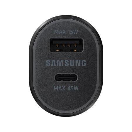 Original Samsung Super Fast Dual Biloplader 25W+15W Sort