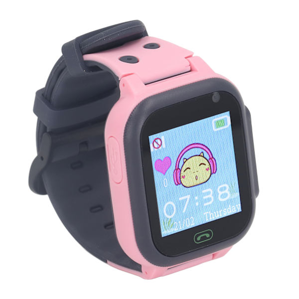 Børne Smart Watch Videoopkald Kamera Alarm Lommelygte Touchscreen Smartwatch til udendørs brug Rosa
