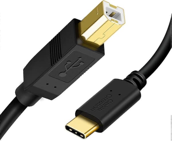 USB B till USB C skrivarkabel 1,8 m, CableCreation USB C till USB B skrivarkabel
