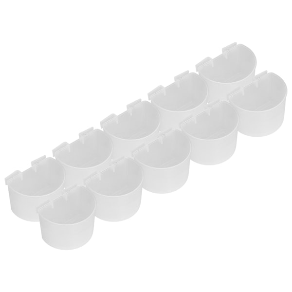 10 st duvor foderkoppar Säkra plast fågelhängande foderkoppar med halvcirkeldesign Transparent