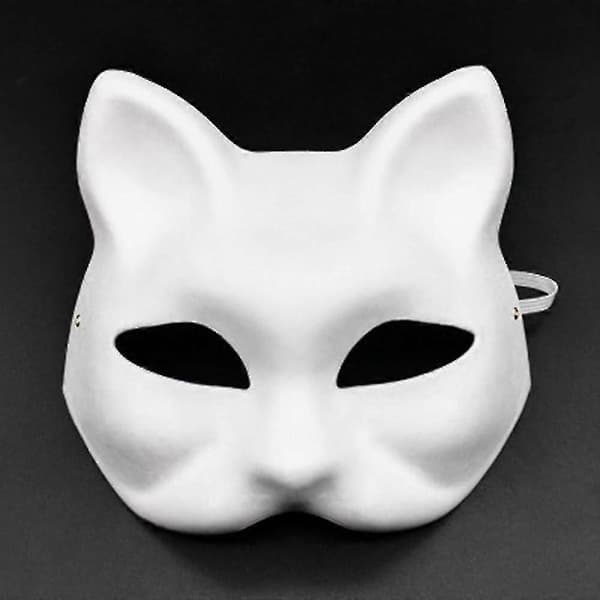 10 stykker Halloween-masker av plast for håndverk og maling Style 2