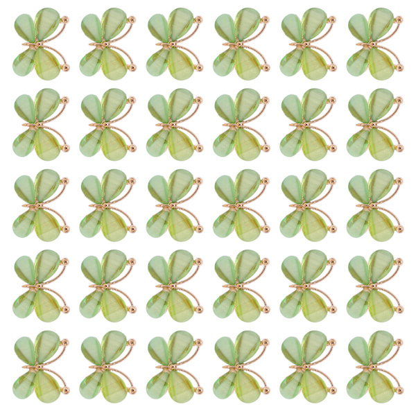 30 kpl Rhinestone Appliques Aurinkokukka Perhonen DIY Hiustenkoristeet Seos Tarvikkeet 2,2x2,8mm/ 0,1x0,1in Tummanvihreä Perhonen