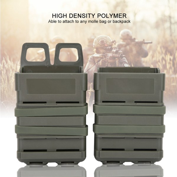 Bærbar Mag Fast Attach Pouch Molle System Modul Dobbel Ammo Holder Bærer Army Green
