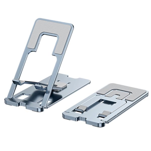 Fällbart telefonstativ Kompatibel med skrivbord - Universal aluminiumlegering - Grå Silvergrå silver