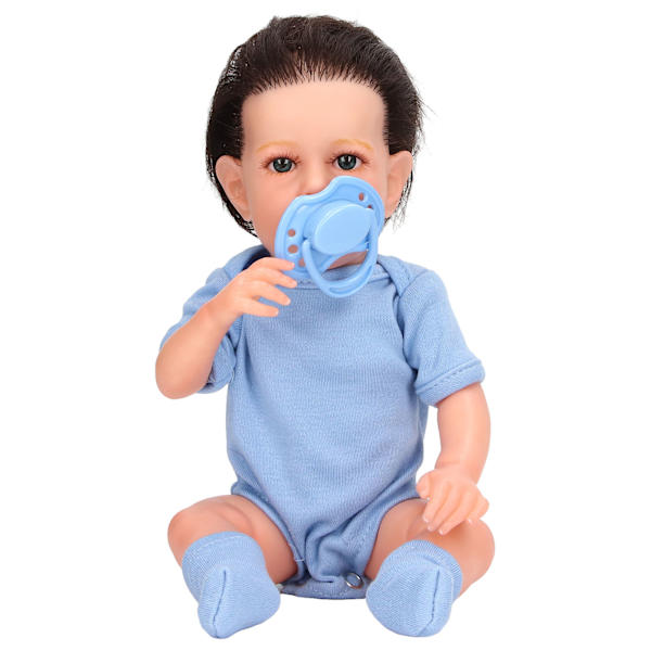 Reborn Baby Doll 12 tums mjuk silikon naturtrogen nyfödd docka för barn Present för 3 år (silikonpojkedocka)