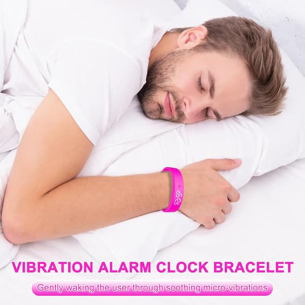 Fitsleep 2025 Vibrerende vækkeur til dyb søvn - Lydløst vækkeur violet