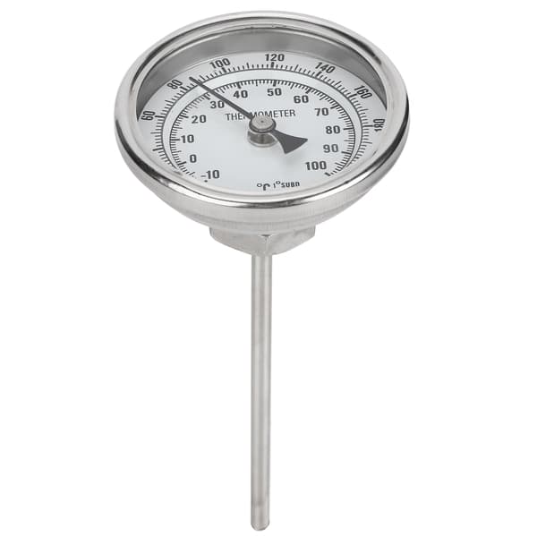 1/2 NPT Thread Stainless Steel Dial Homebrew Kettle Thermometer 0‑220℉ /‑10‑100℃