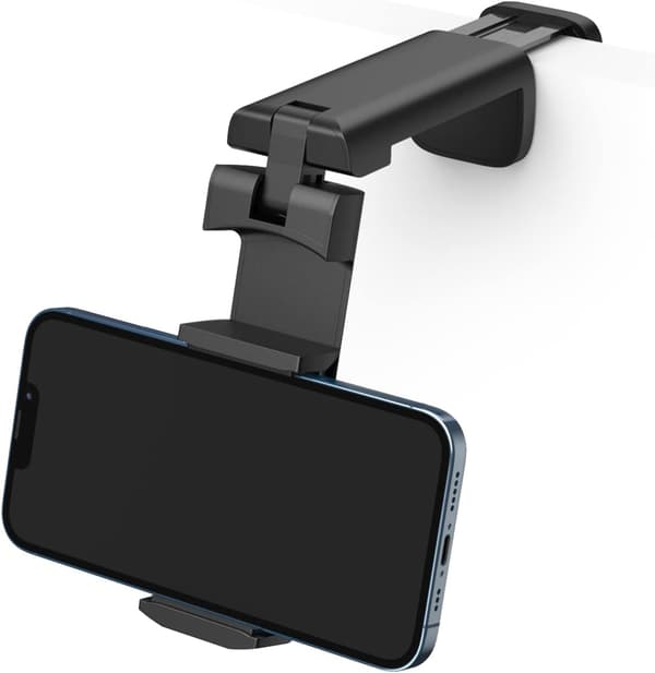 Flytelefonholder, Klealook 4-i-1 justerbart telefonstativ til rejser, sort