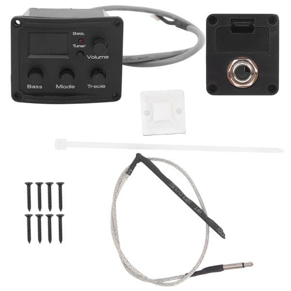 Elektrisk Ukulele Pickup EQ Stämapparat LED-Display 3-bands Equalizer