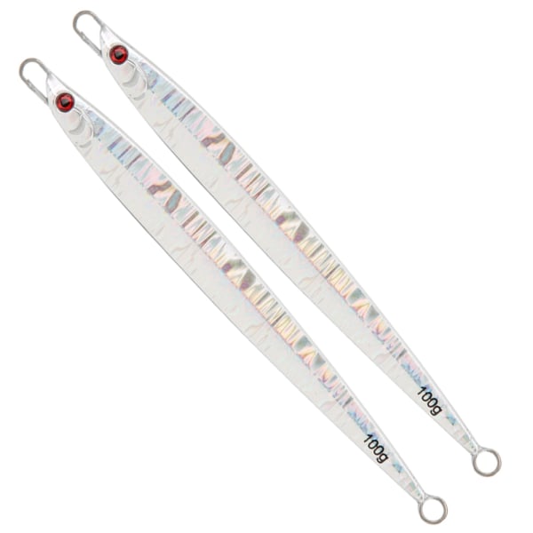 2st Simulering Fisk Form Lure Bete Fiskeredskap Vivid Simning Posturesilver