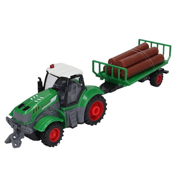 RC Farm Tractor Toy 4 Channel Drive Fjärrkontroll Truck Trailer Set med uppladdningsbara batterier för pojkar, flickor