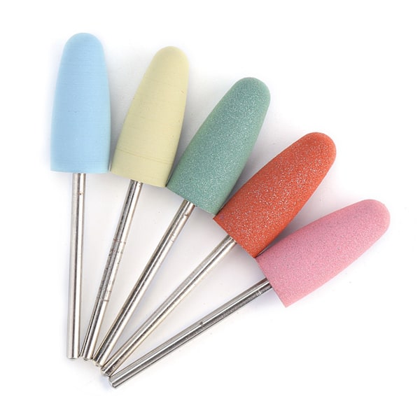 5 st/set Gummi Nagelborr Manikyr Pedikyr Nagelpolering Burr Tillbehör 171