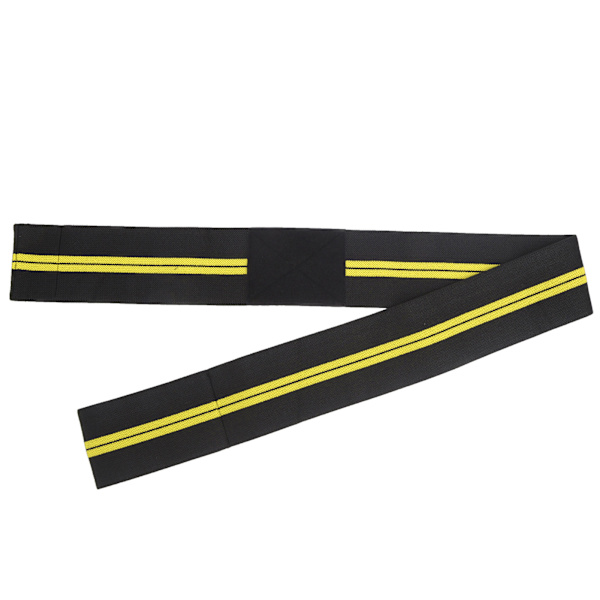 Sportsalbuebind Beskyttelsesbandage Elastisk albuebeskytter Justerbar kompressionsærme Sorte og gule striber
