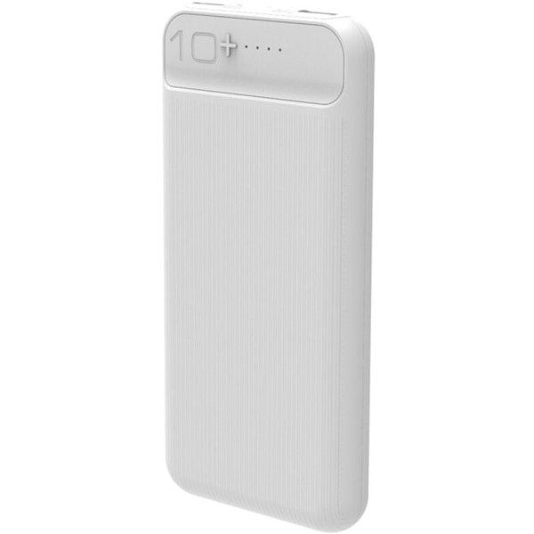 10000mAh Dual USB C Slim bærbar oplader Power-bank backup-oplader kompatibel med de fleste slags MP3 MP4 smartphone tablets, model: hvid