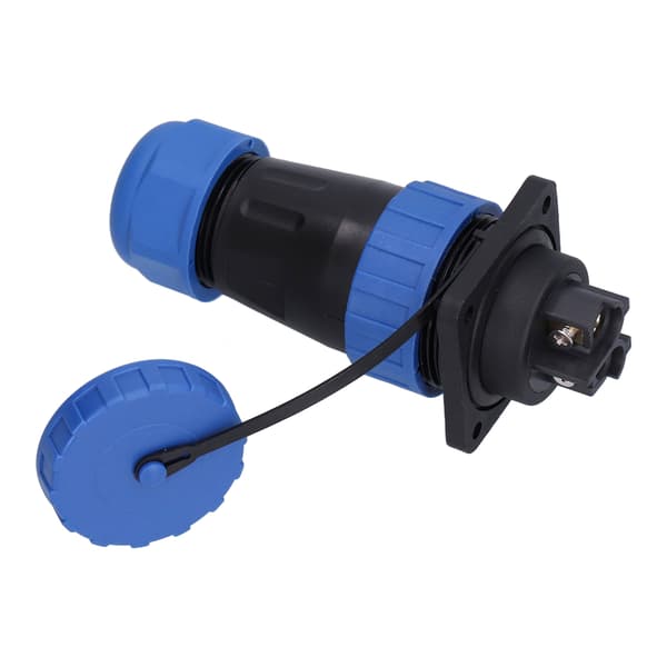 Waterproof Connector Square 4 Hole IP68 Aviation Power Socket 250V 45A for Cable Wire LP282 Pin