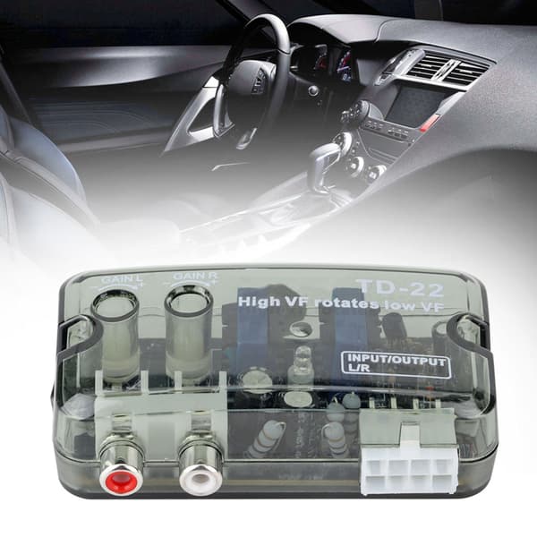Car Stereo Converter High to Low Frequency Speaker Level Converter with Control Cable