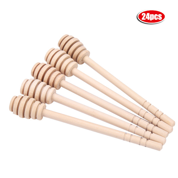 24 st Honey Dripper Stick Server Sylt Sirap Drizzler Rörstav Köksprylar (16cm)