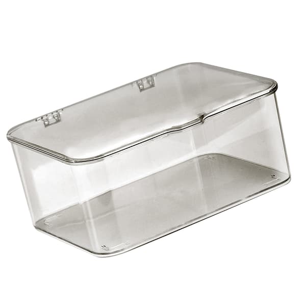 Desktop Storage Box Plastic Large Capacity Dustproof Multifunctional Phone Case Storage Holder with Lid Light Gray