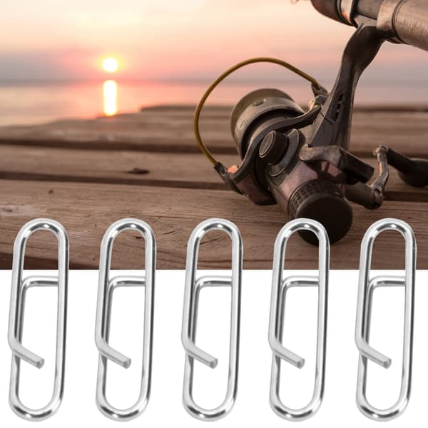 100 stk Rustfrit Stål Oval Pin Kraftfuld Hurtig Lænke Klips Fiskegrej Interlock TilbehørL