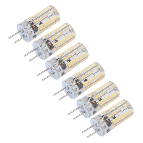 6 stk GY6.35 LED-pærer 5W AC 12V Varmt hvid 2700 til 3000K Hvid 6000 til 6500K 500LM 72 LED-pærer til hjemmekontorer Varmt hvid