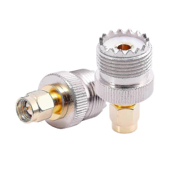 PL-259 SMA til SO239 Adapter 2 dele Han til UHF Hun RF Jumperstik Gold