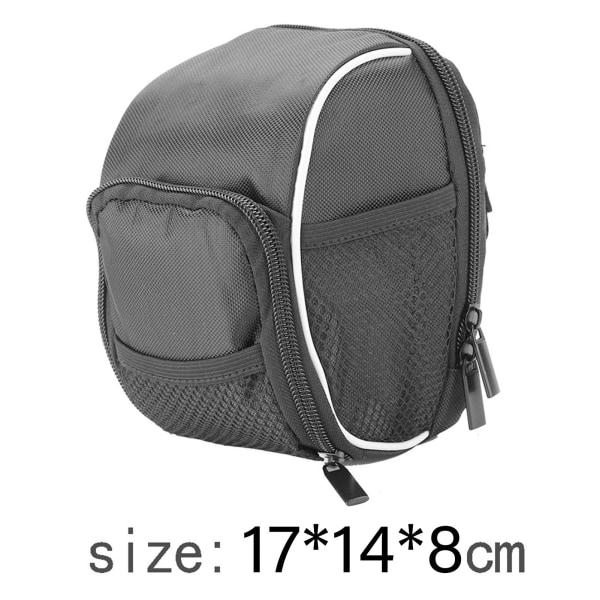 Svart Multi Function Quick Release Cykel Framram Rör Styrväska påse