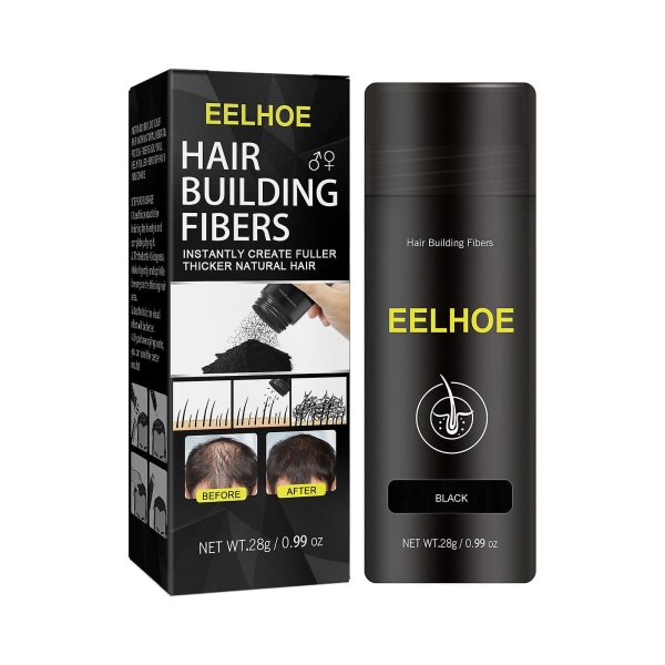 Byggnadsfibre for tykke fibre for kala fläckar og tunt hår håravfald i nogle sekunder, hårfibre for mænd og kvinder