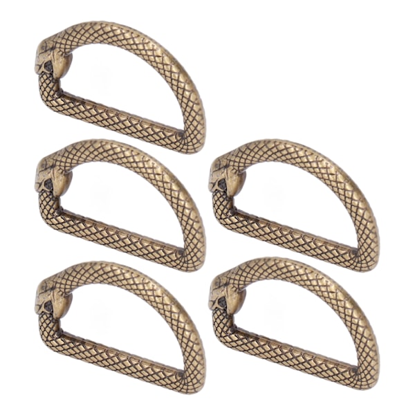 5 stk. D-ringe Zinklegering Robust Holdbar Multifunktionel Bred Anvendelse Metal D-ringe til Taske Rygsæk Bælte Bronze