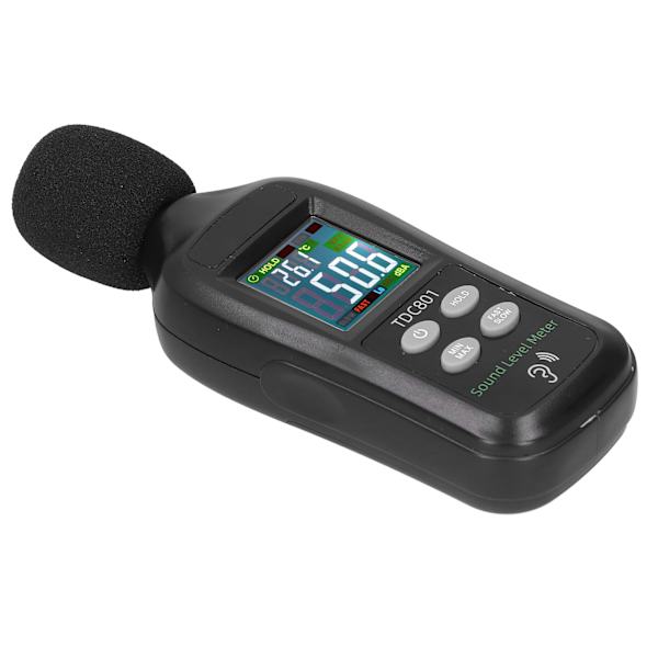 TDC801 Støjniveau Tester LCD-skærm Digital Lydniveau Måler Monitor 35dB-135dB