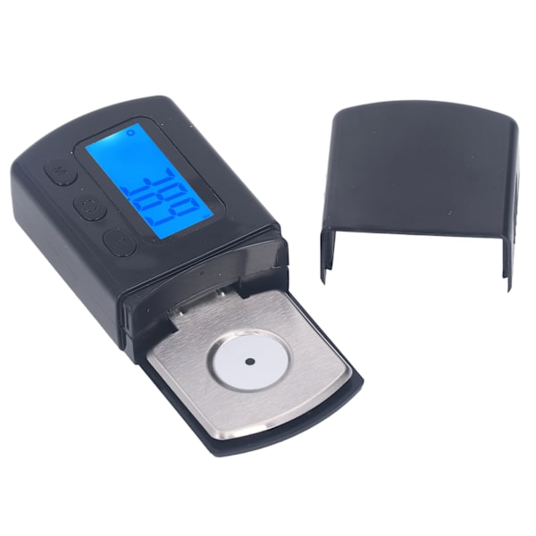 Digital platespiller Stylus Force Scale Gauge 5g 0.01g Mini Lomme Smykkevekt for Pulver Medisin Svart
