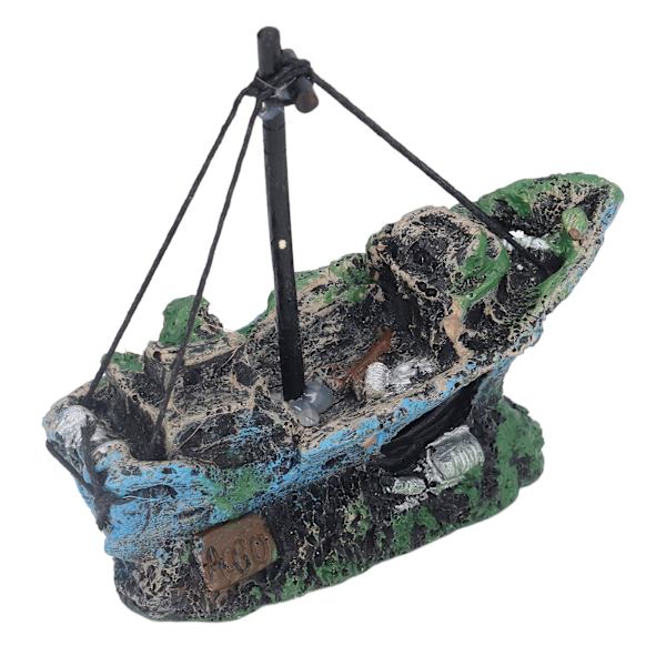 Akvarium Sea Rover Ornament Høj Simulering Fisk Gemmer Grotte Syntetisk Harpiks til Hjem Akvarium
