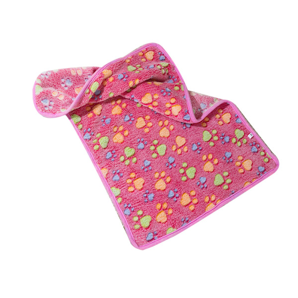 Hundtäcke Söta klotryck på rosa termisk mjukfiber Bekväm kattsömnfilt för husfamilj inomhusklotryck på rosa S(7,9x7,9in)