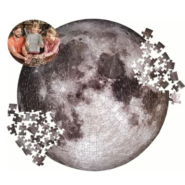 1000 Pieces Round Jigsaw Puzzle Improve Coordination Moon Pattern Puzzle for Adults