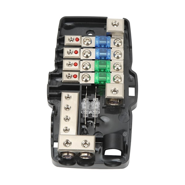 Fused Power Distribution Block 4-vejs Fordeling Passer til Biler Campingvogne Lastbiler Trailer UTV-både