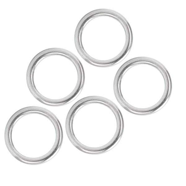 5 kpl hitsattu O-rengas ruostumaton teräs merikvaliteetti pyöreä rengas purjehdukseen sukellukseen matkatavaroiden 4x20 mm