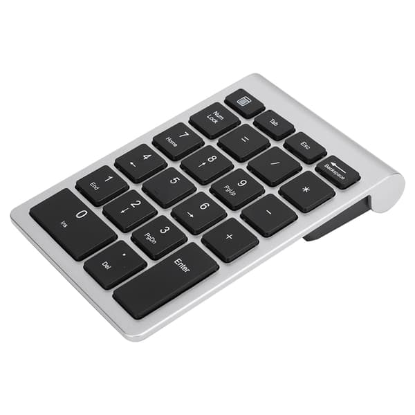 Langaton mininumeronäppäimistö - RF304, 22 näppäintä, USB 2.4G, Hopea-musta