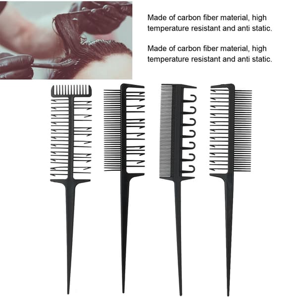 Professionel Frisør Kam Sæt Hårfarvning Dying Highlight Salon Barber Tool
