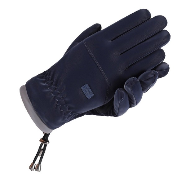 Vinterhandskar för män Varma handskar med pekskärm. Vindtäta sporthållningshandskar Blue ONE SIZE